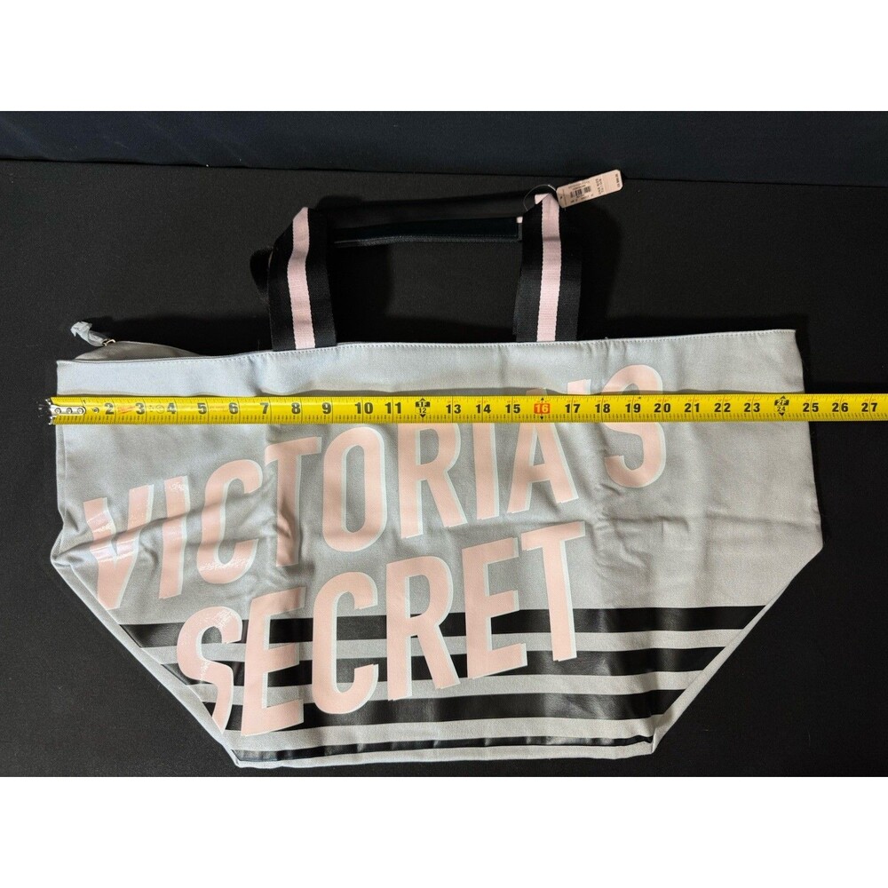 NEW Victoria's Secret 2018 Limited Edition Striped Tote Weekender Beach Bag - Picture 7 of 8